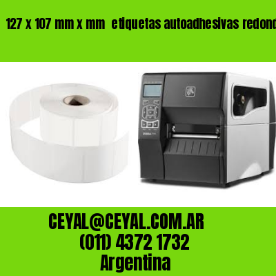 127 x 107 mm x mm  etiquetas autoadhesivas redondas