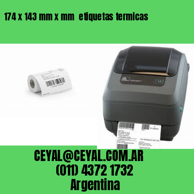 174 x 143 mm x mm  etiquetas termicas