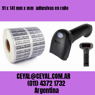 91 x 141 mm x mm  adhesivas en rollo