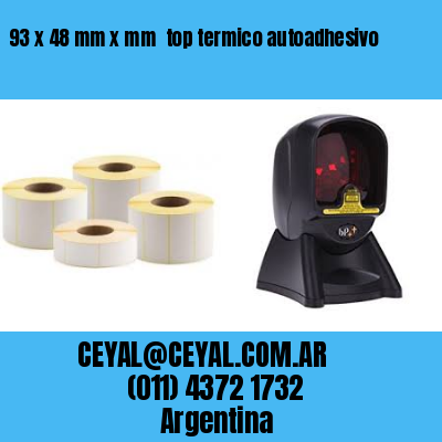 93 x 48 mm x mm  top termico autoadhesivo