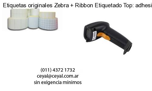 Etiquetas originales Zebra   Ribbon Etiquetado Top: adhesivo   ribbo