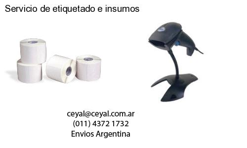 Servicio de etiquetado e insumos