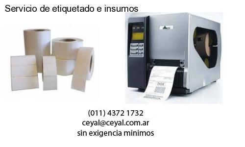 Servicio de etiquetado e insumos