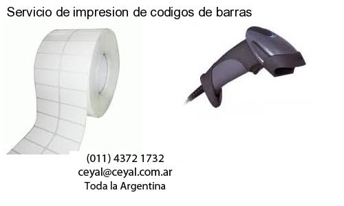 Servicio de impresion de codigos de barras