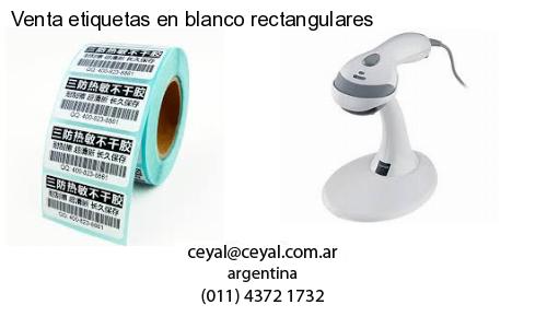 Venta etiquetas en blanco rectangulares