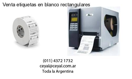 Venta etiquetas en blanco rectangulares