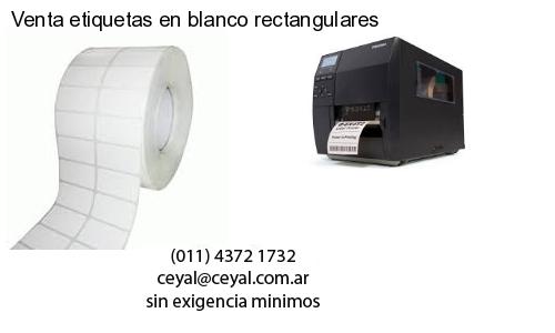 Venta etiquetas en blanco rectangulares