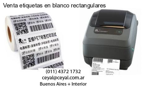 Venta etiquetas en blanco rectangulares