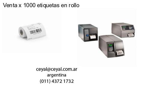 Venta x 1000 etiquetas en rollo