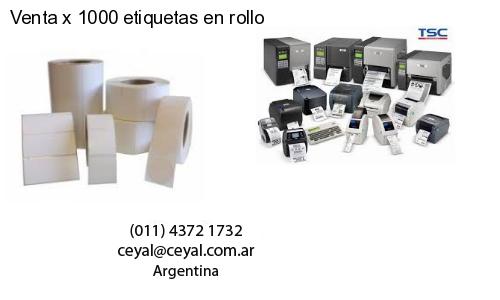 Venta x 1000 etiquetas en rollo