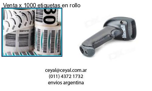 Venta x 1000 etiquetas en rollo