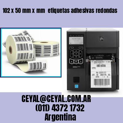 102 x 50 mm x mm  etiquetas adhesivas redondas