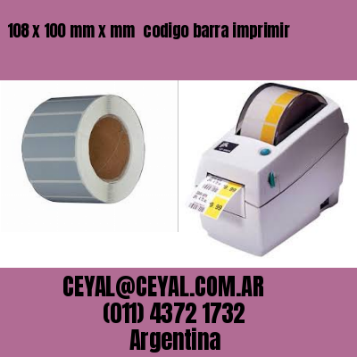 108 x 100 mm x mm  codigo barra imprimir