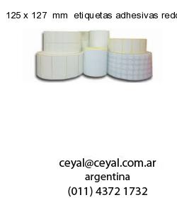 125 x 127  mm  etiquetas adhesivas redondas