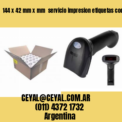 144 x 42 mm x mm  servicio impresion etiquetas codigos