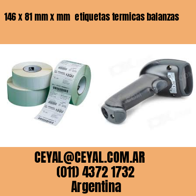 146 x 81 mm x mm  etiquetas termicas balanzas