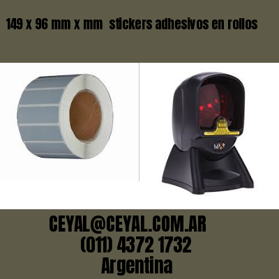 149 x 96 mm x mm  stickers adhesivos en rollos