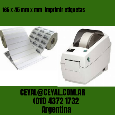 165 x 45 mm x mm  imprimir etiquetas