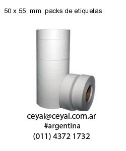 50 x 55  mm  packs de etiquetas