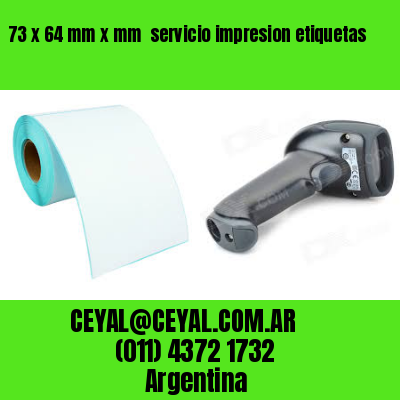 73 x 64 mm x mm  servicio impresion etiquetas