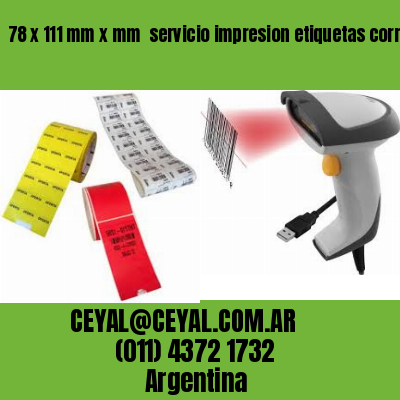 78 x 111 mm x mm  servicio impresion etiquetas correlativas