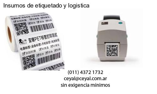 Insumos de etiquetado y logistica