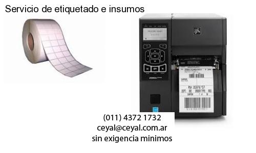 Servicio de etiquetado e insumos