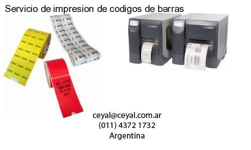 Servicio de impresion de codigos de barras