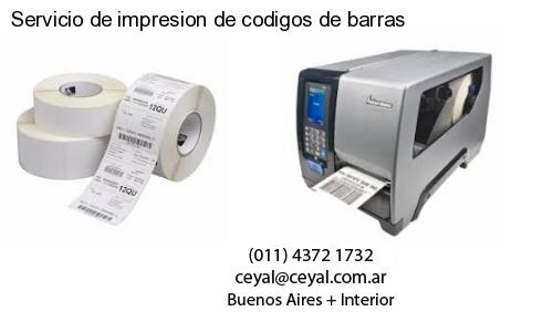 Servicio de impresion de codigos de barras