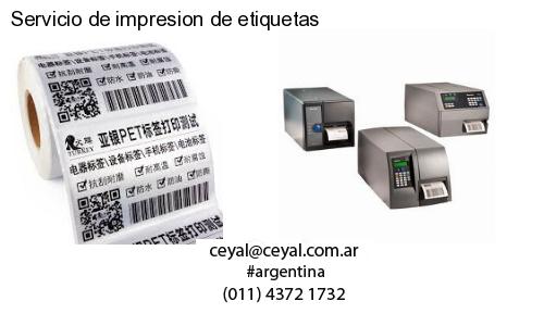 Servicio de impresion de etiquetas