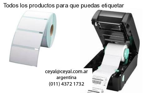 Todos los productos para que puedas etiquetar