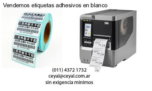 Vendemos etiquetas adhesivos en blanco