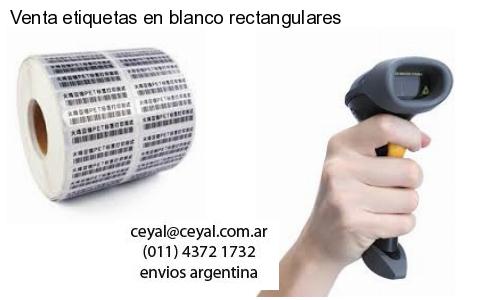Venta etiquetas en blanco rectangulares