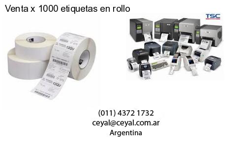 Venta x 1000 etiquetas en rollo