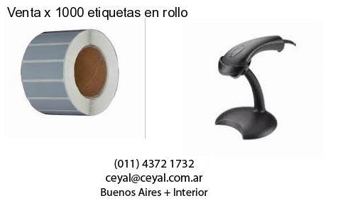 Venta x 1000 etiquetas en rollo