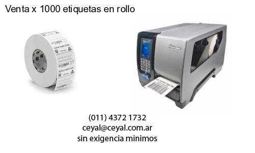 Venta x 1000 etiquetas en rollo