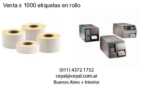 Venta x 1000 etiquetas en rollo