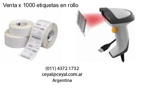 Venta x 1000 etiquetas en rollo