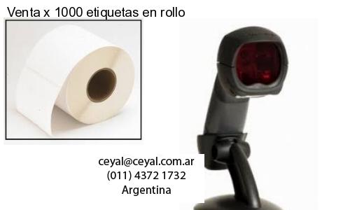 Venta x 1000 etiquetas en rollo