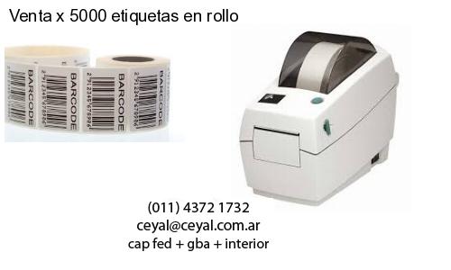 Venta x 5000 etiquetas en rollo