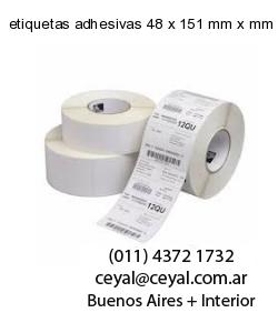 etiquetas adhesivas 48 x 151 mm x mm