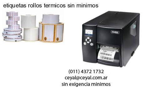 etiquetas rollos termicos sin minimos