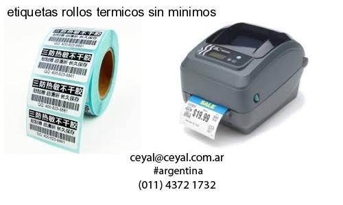 etiquetas rollos termicos sin minimos