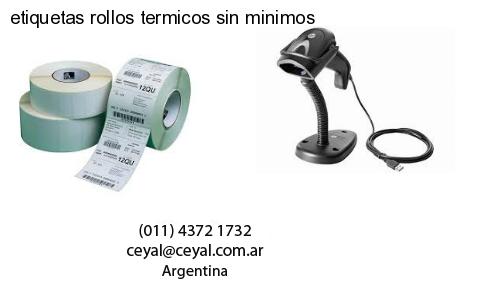 etiquetas rollos termicos sin minimos
