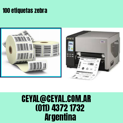 100 etiquetas zebra
