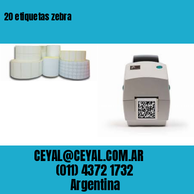 20 etiquetas zebra