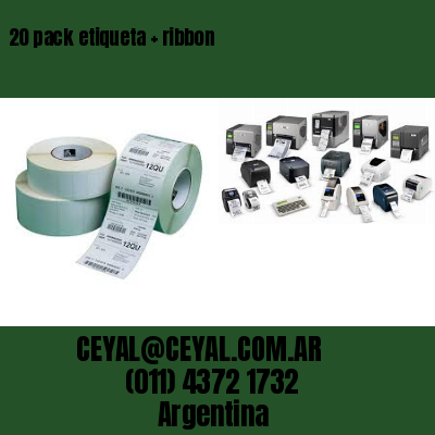 20 pack etiqueta   ribbon