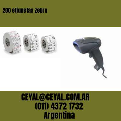 200 etiquetas zebra