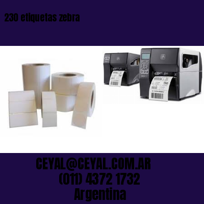 230 etiquetas zebra