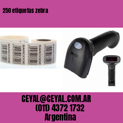 250 etiquetas zebra